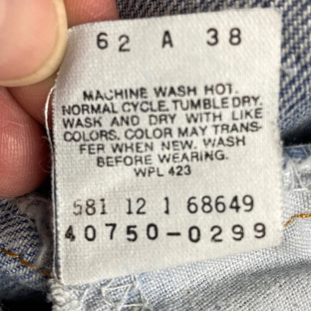 Levis 550 Student Vintage Orange‎ Tab Jeans Made in USA Blue W29 L32 40750-0299
